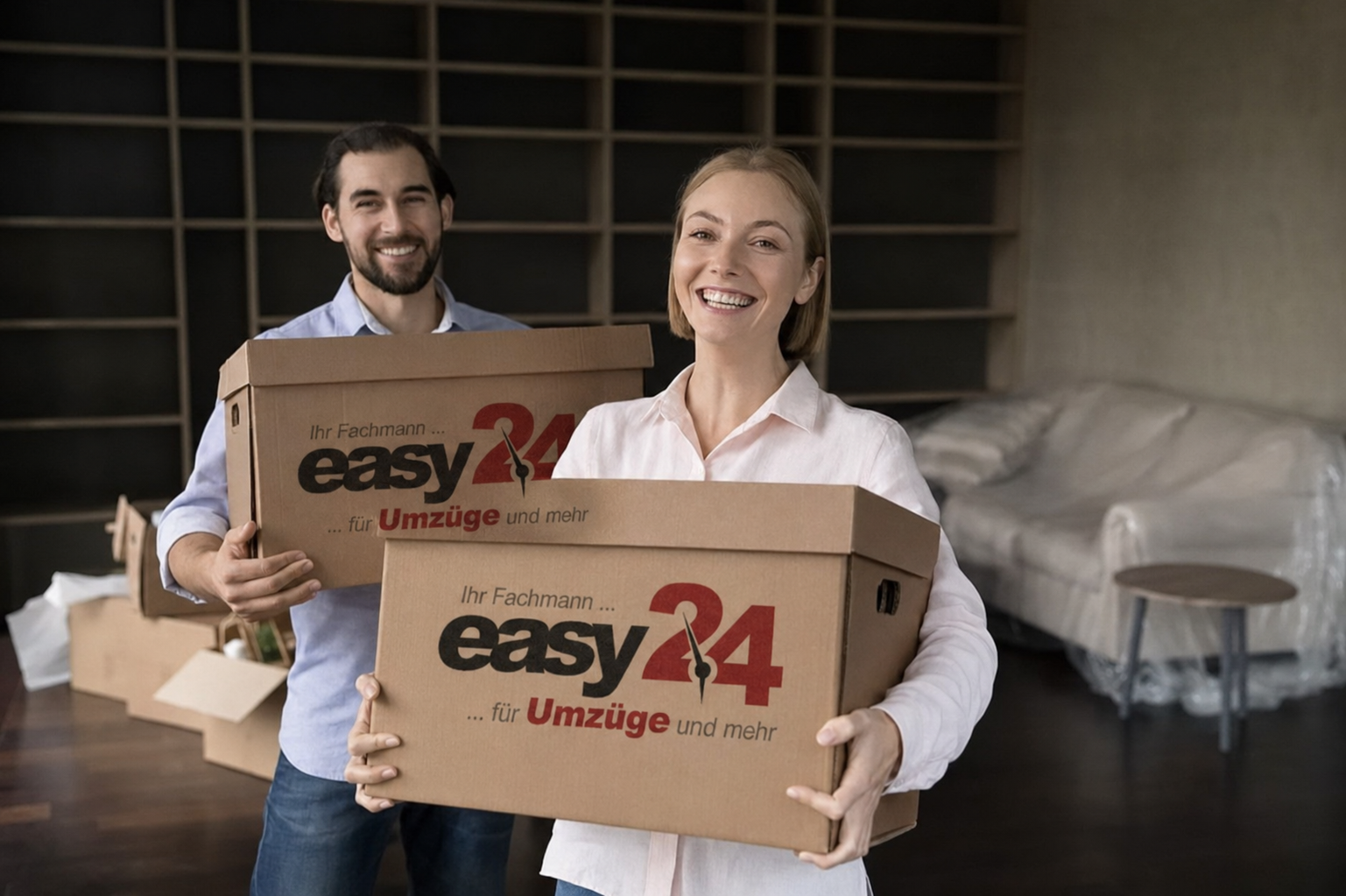 Zufriedene Kunden nach dem Umzug mit Easy24 Umzüge Berlin